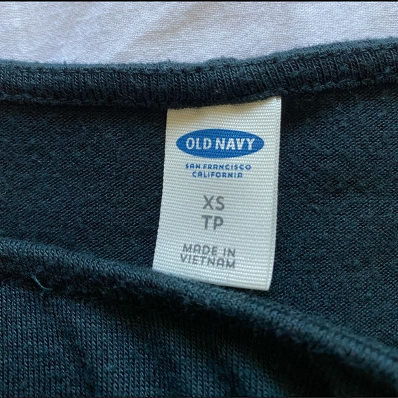 Old navy Dark teal long sleeve casual flare dress - Picture 2 of 2